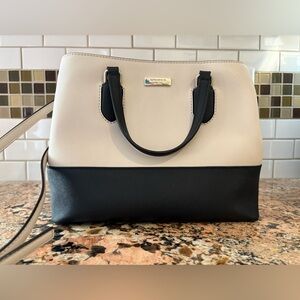 Mauve and Black Kate Spade Handbag